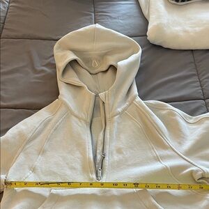 lululemon athletica Beige Zip-Up Hoodie